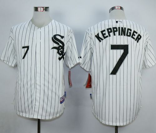 White Sox #7 Jeff Keppinger White Cool Base Stitched MLB Jersey - Click Image to Close